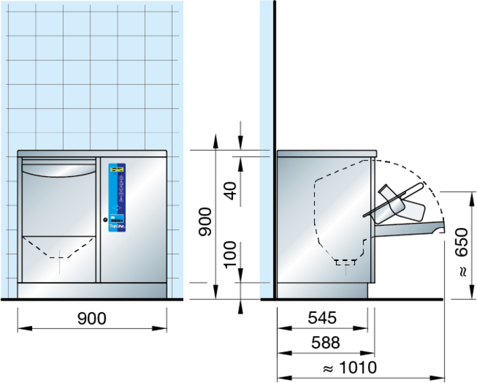 Plano de dimensiones TopLine 40