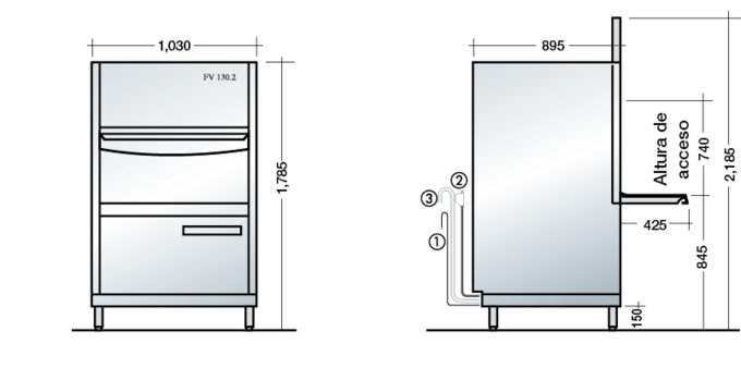 Dimensiones del FV 130.2